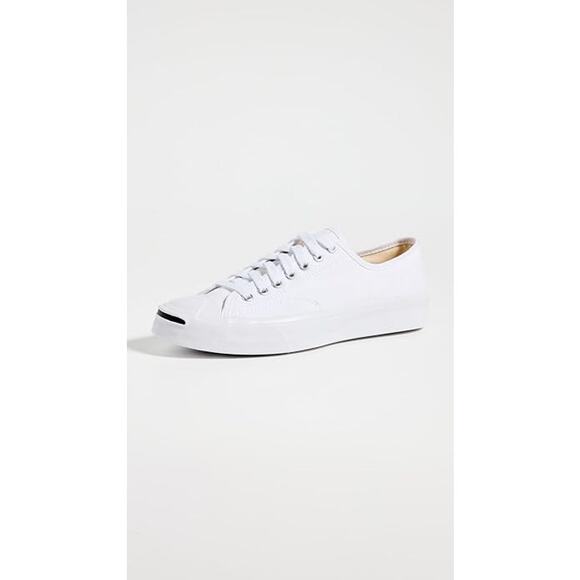NWT Converse Jack Purcell Canvas Unisex Sneakers,White/Black, 7.5 Women/6 Men US - Picture 2 of 6